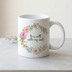 cană creștină cu mesajul "it is well with my soul" cană creștină cu mesajul "it is well with my soul"