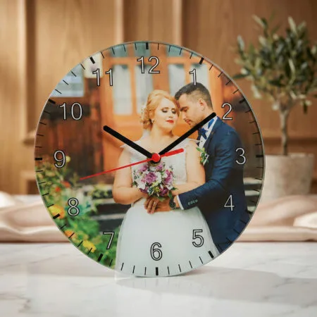 ceas rotund personalizat cu poza ta