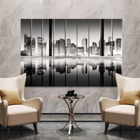 Tablou canvas decorativ – ALB NEGRU –