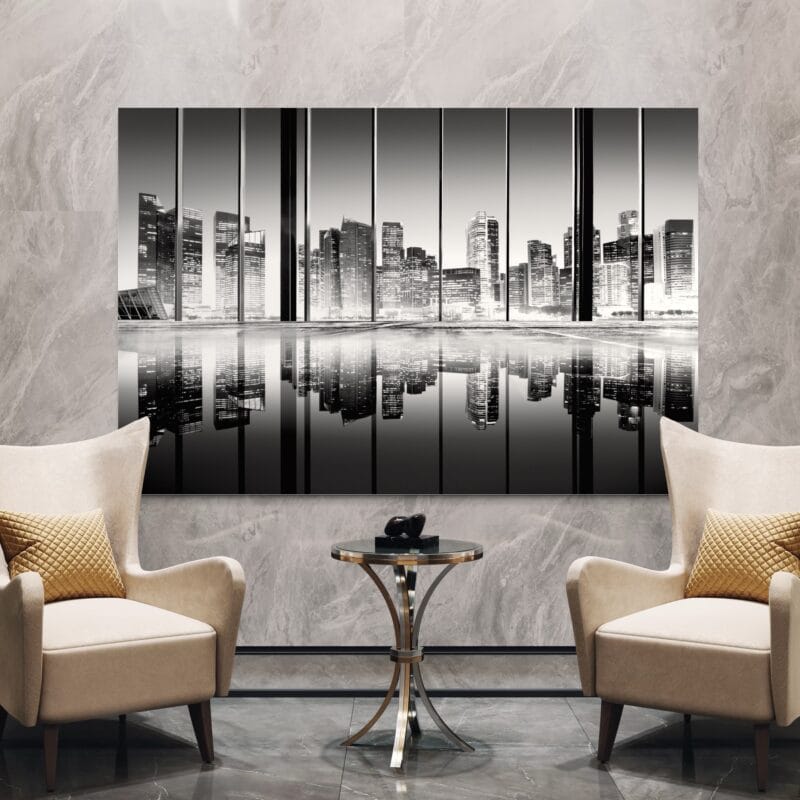 Tablou canvas decorativ – ALB NEGRU –