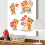 Tablou canvas decorativ pentru camera copilului – URSULETI –