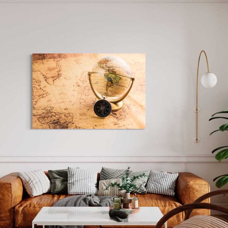 tablou canvas decorativ vintage map