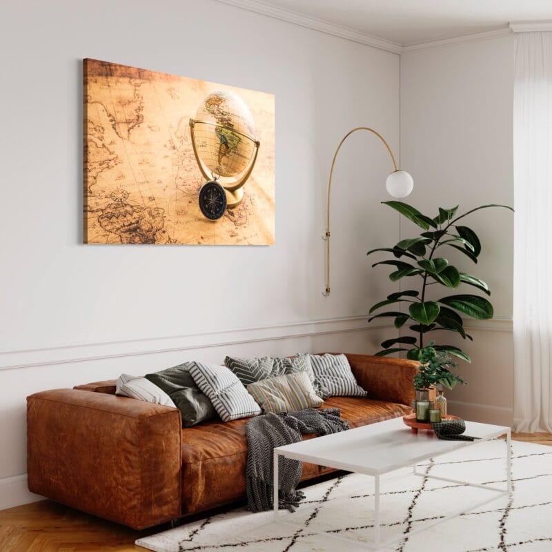 tablou canvas decorativ vintage map