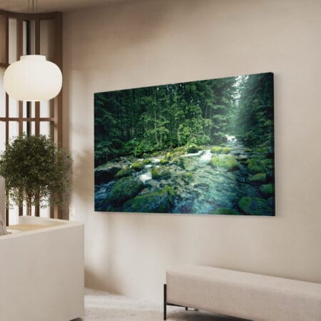 tablou canvas decorativ rÂu În pĂdure