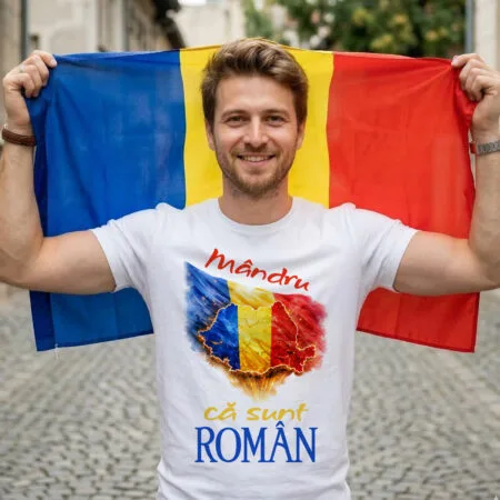 tricou mandru ca sunt roman