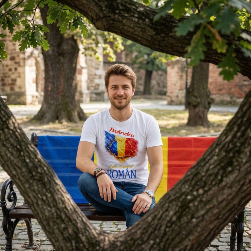 tricou mandru ca sunt roman