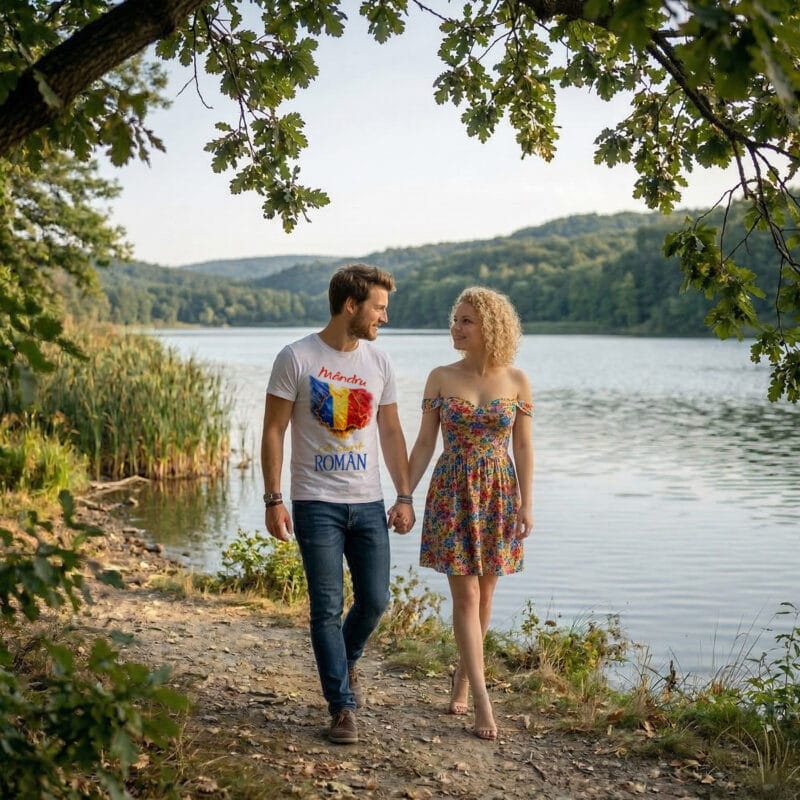 tricou mandru ca sunt roman