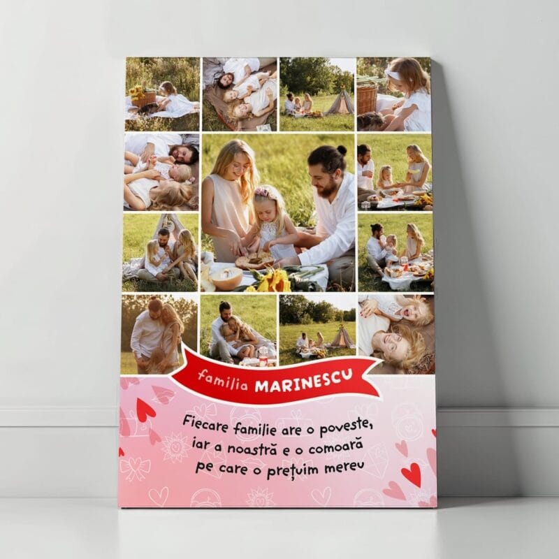 tablou canvas personalizat fiecare familie