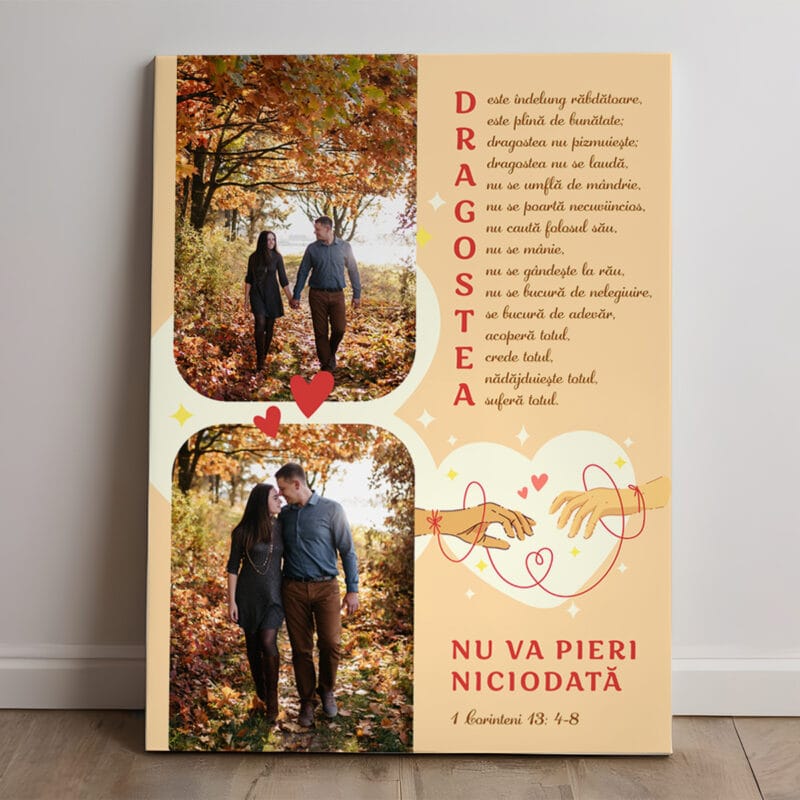 tablou canvas personalizat dragostea nu va pieri
