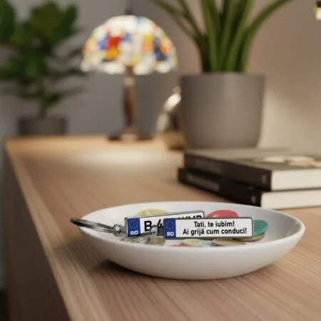 breloc auto personalizat cu număr de Înmatriculare și mesaj cadou unic pentru Șoferi