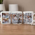 cană personalizată cu un colaj de 6 poze