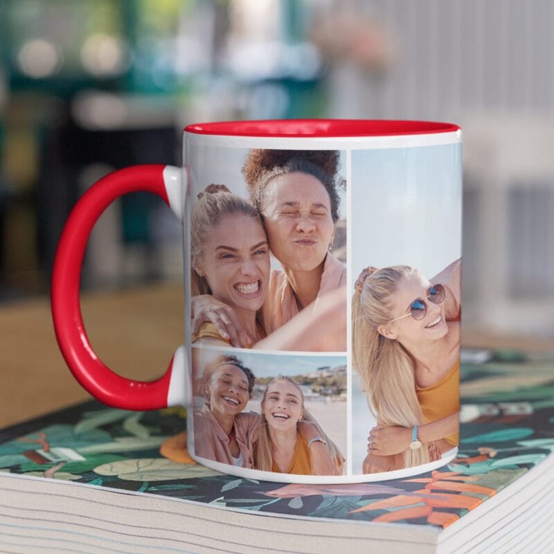 cană personalizată #memories cu interior colorat și 6 poze