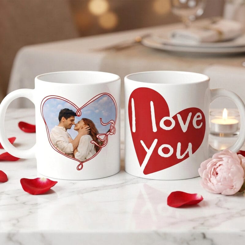 cană personalizată "i love you" cu fotografie