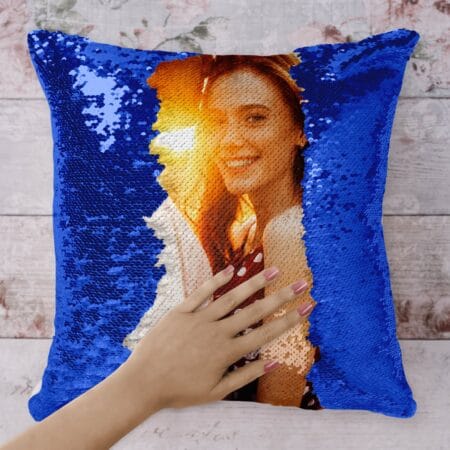 pernă cu paiete personalizată