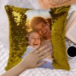 pernă cu paiete personalizată