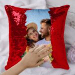 pernă cu paiete personalizată