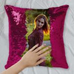 pernă personalizată cu paiete