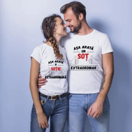 Set Tricouri Cuplu – Așa arată un soț/soție