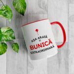 cană interior roșu - bunică extraordinară