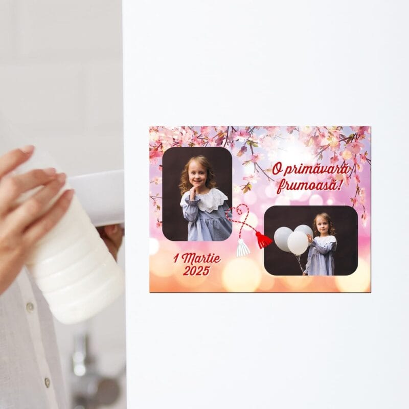 magnet foto martie cu flori