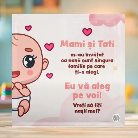 foto sticlă pentru nașii de botez