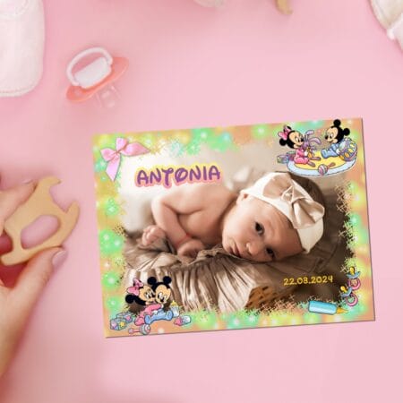 magnet mărturie botez  - disney baby