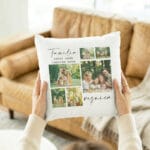 pernă personalizată "familia este locul unde iubirea este veșnică" cu colaj 6 poze pernă personalizată "familia este locul unde iubirea este veșnică" cu colaj 6 poze