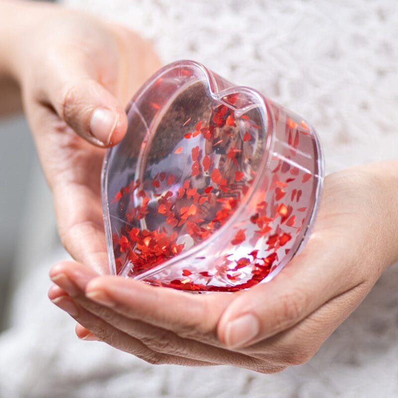 glob în formă de inimă personalizat cu poză