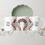 cană cu mesaj inspirațional "totul va fi bine"