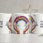 cană cu mesaj inspirațional "totul va fi bine"