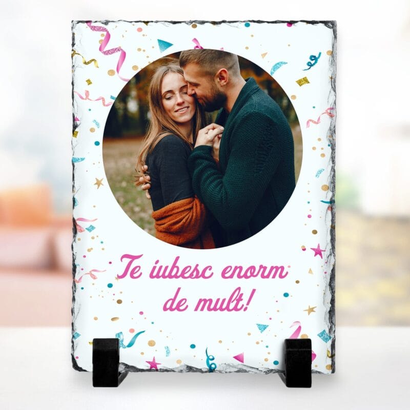 piatră personalizata te iubesc enorm de mult