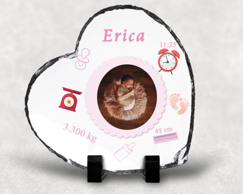 Ardezie inimă pentru bebeluș fetiță