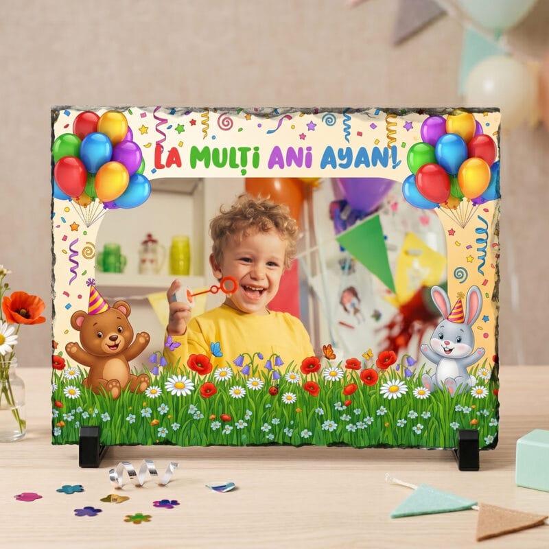 placă ardezie personalizată — cadou la mulți ani copil