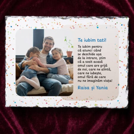 placă ardezie personalizată — cadou tata