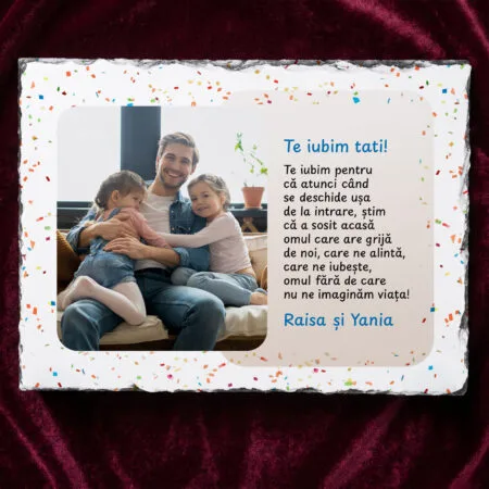 placă ardezie personalizată — cadou tata