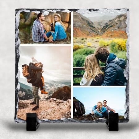 Piatră personalizată patrată cu 4 poze