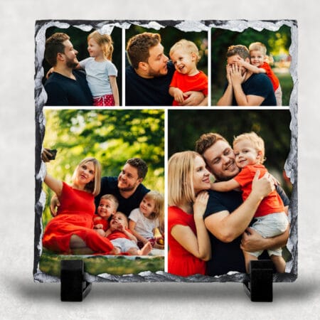 Piatră personalizată patrată cu 5 poze