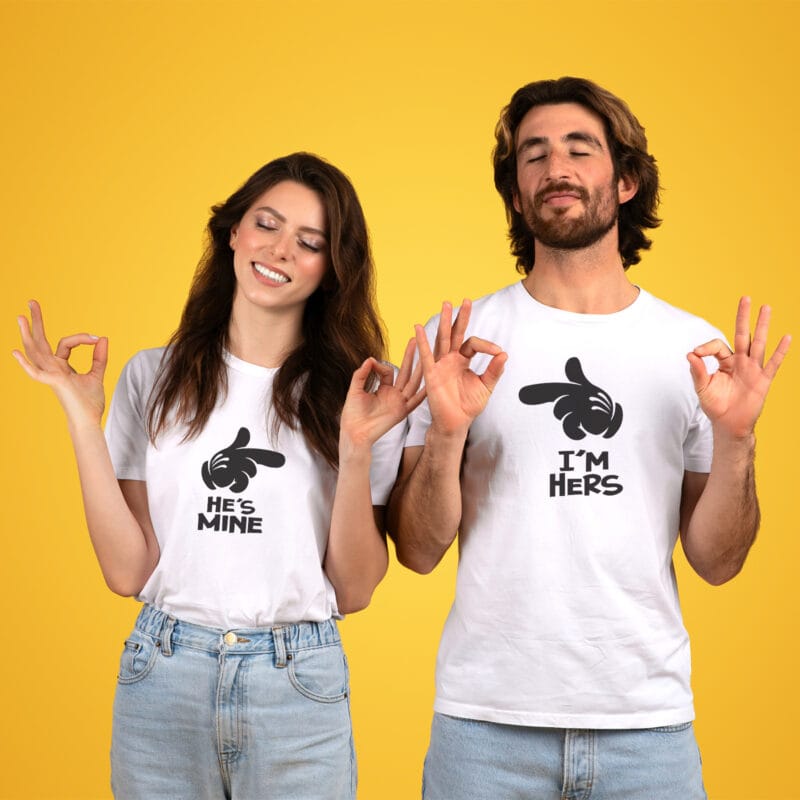 tricouri personalizate - i'm hers - he's mine