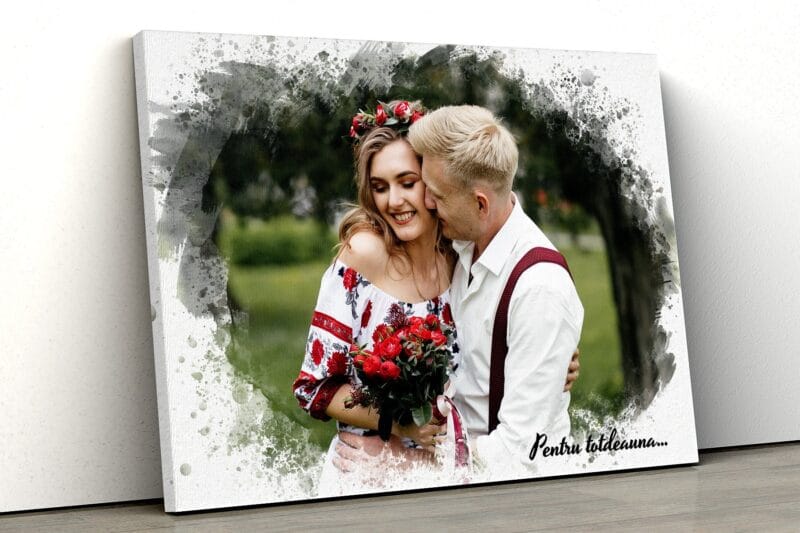 tablou canvas personalizat efect watercolor