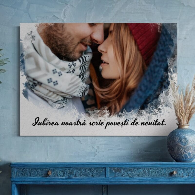 tablou canvas personalizat efect watercolor