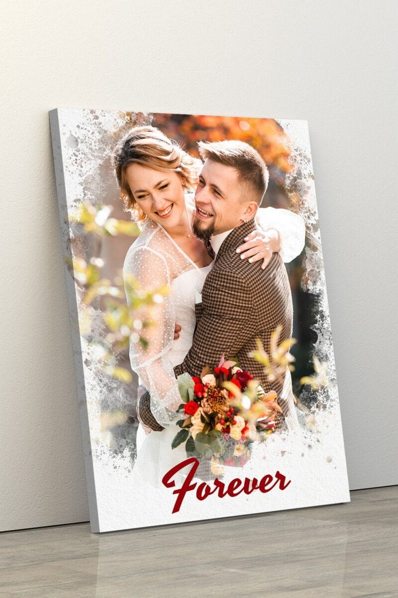 tablou canvas personalizat efect watercolor