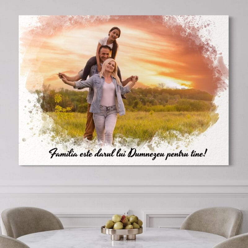 tablou canvas personalizat efect watercolor
