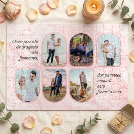 puzzle personalizat "orice poveste de dragoste este frumoasă"