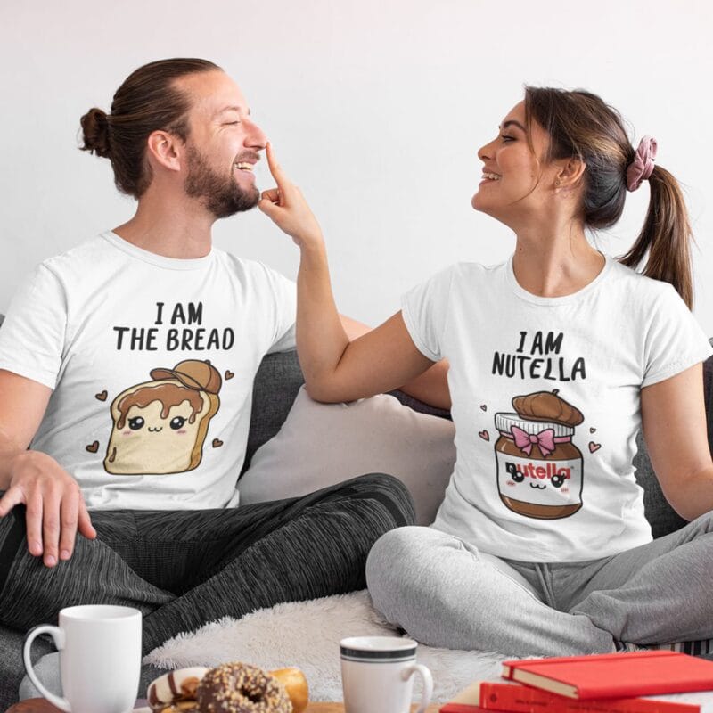 set tricouri personalizate nutella and bread