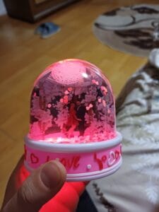 glob cu led și inimioare personalizat