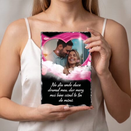 placă ardezie personalizată — cadou romantic drumul meu