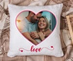 Pernă personalizată fotografie inimă