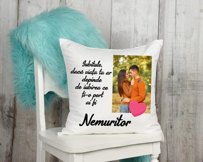 Pernă personalizată pentru iubit