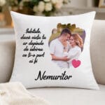 pernă personalizată cadou iubit cu poză și mesaj — nemuritor
