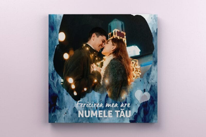 Tablou Canvas Personalizat Watercolor Fericirea Mea